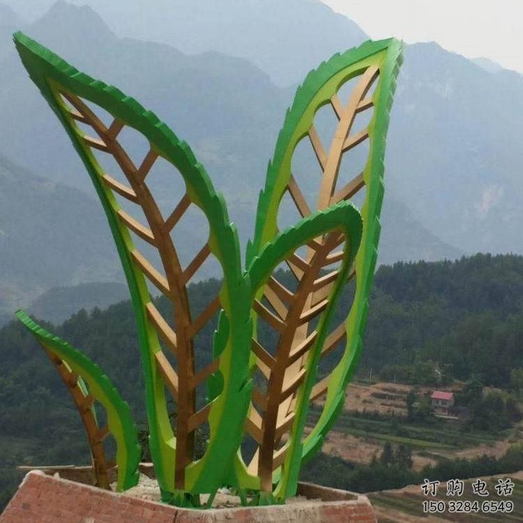 鏤空?qǐng)@林植物雕塑 不銹鋼樹葉雕塑廠家