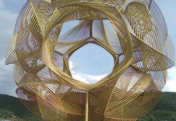圓環(huán)雕塑 鏤空噴漆工藝 戶外大型不銹鋼圓環(huán)雕塑廠家