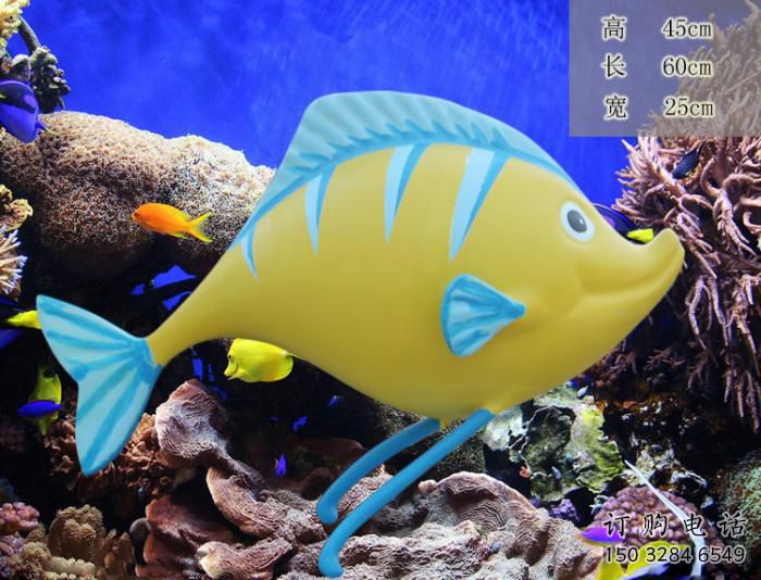 商場(chǎng)魚兒雕塑廠家 中式室內(nèi)小品 酒店彩繪魚兒雕塑