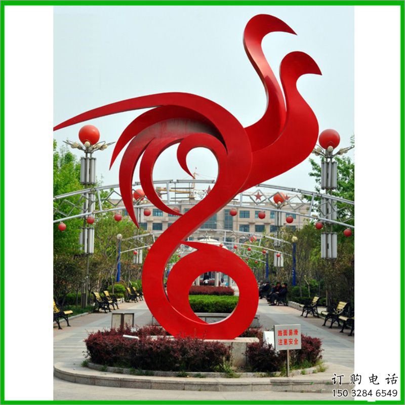 噴漆龍鳳雕塑廠(chǎng)家 卡通廣場(chǎng)小品 大型公園龍鳳雕塑