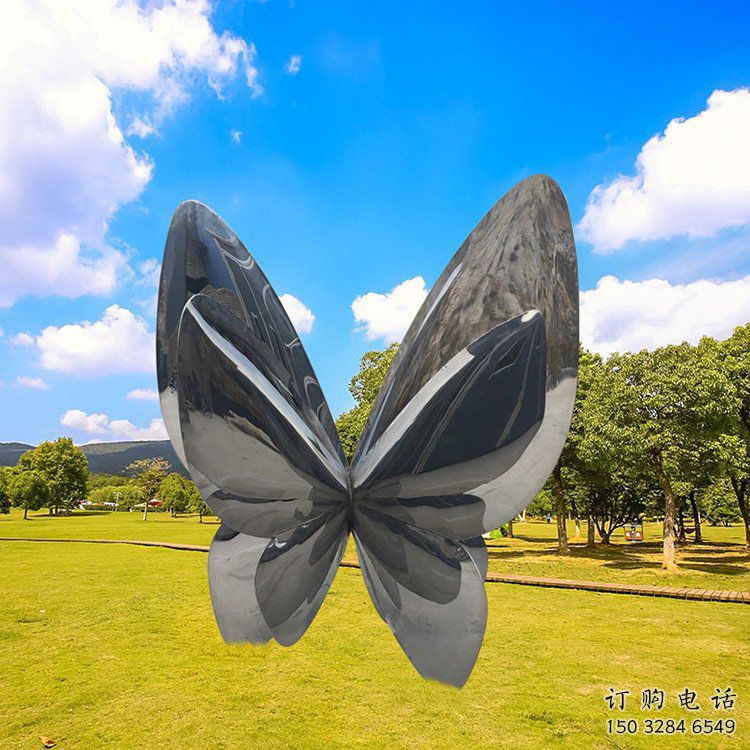 鑄造彩蝶雕塑廠家 創(chuàng)意村口小品 村口鏡面彩蝶雕塑
