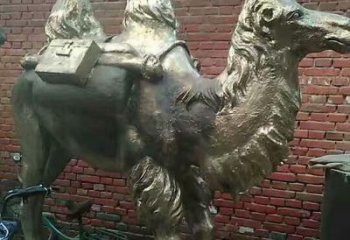 仿古駱駝雕塑廠家 戶(hù)外抽象小品 廣場(chǎng)大型駱駝雕塑