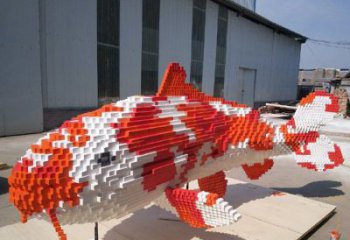 游樂(lè)場(chǎng)金魚(yú)雕塑廠家 海洋賓館擺件 戶外抽象金魚(yú)雕塑