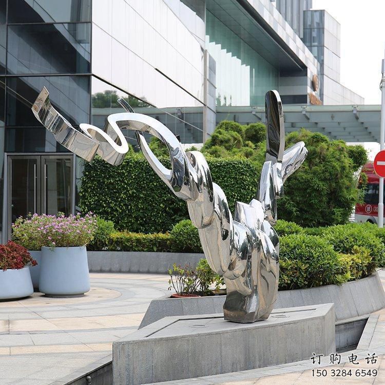 公園貓雕塑廠家 中式啞光小品 風景區(qū)幾何貓雕塑