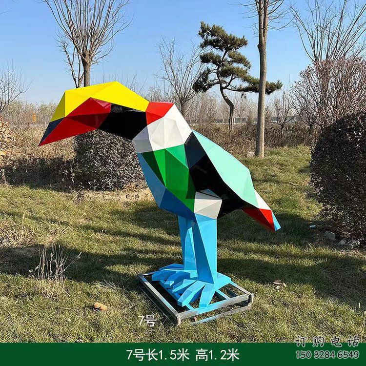 庭院飛鳥(niǎo)雕塑廠家 歐式仿真擺件 戶(hù)外噴漆飛鳥(niǎo)雕塑