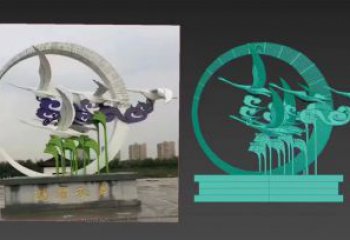 鑄造飛燕雕塑廠(chǎng)家 創(chuàng)意村口小品 村口噴漆飛燕雕塑