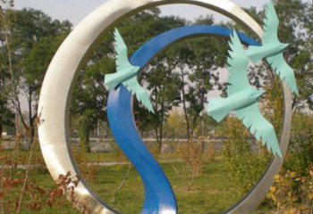 村口飛鴿雕塑廠家 中式啞光擺件 戶外廣場(chǎng)飛鴿雕塑