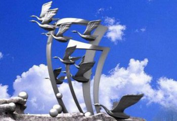 拉絲飛鴿雕塑廠家 大型剪影擺件 游樂場(chǎng)異形飛鴿雕塑