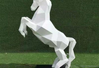 切面奔馬雕塑廠家 現(xiàn)代抽象擺件 商場(chǎng)幾何奔馬雕塑