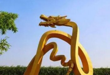 噴漆龍形雕塑廠家 游樂場(chǎng)廣場(chǎng)小品 草地切面龍形雕塑