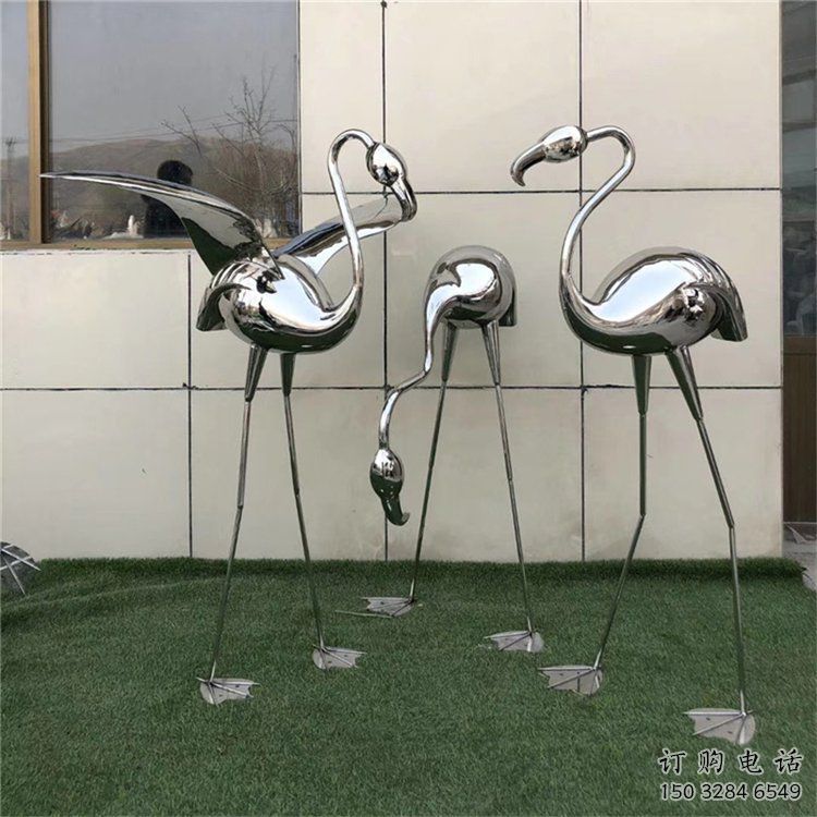 幾何鴕鳥(niǎo)雕塑廠(chǎng)家 中式創(chuàng)意擺件 草地鏡面鴕鳥(niǎo)雕塑