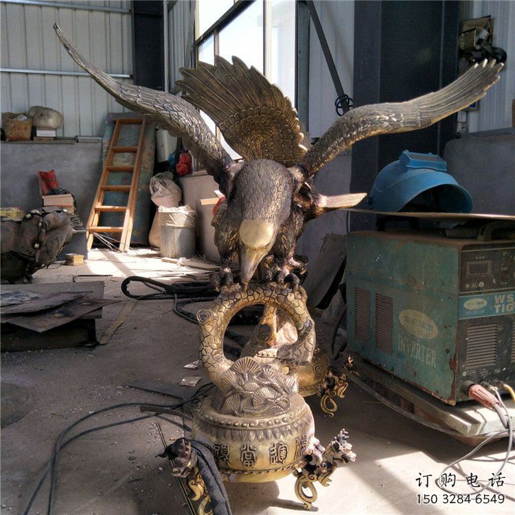 風(fēng)景區(qū)雄鷹雕塑廠家 中式室內(nèi)擺件 大型仿古雄鷹雕塑