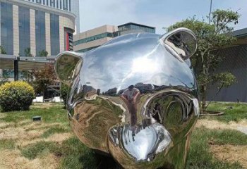 鏡面大熊貓雕塑廠家 現(xiàn)代戶外擺件 游樂(lè)場(chǎng)異形大熊貓雕塑