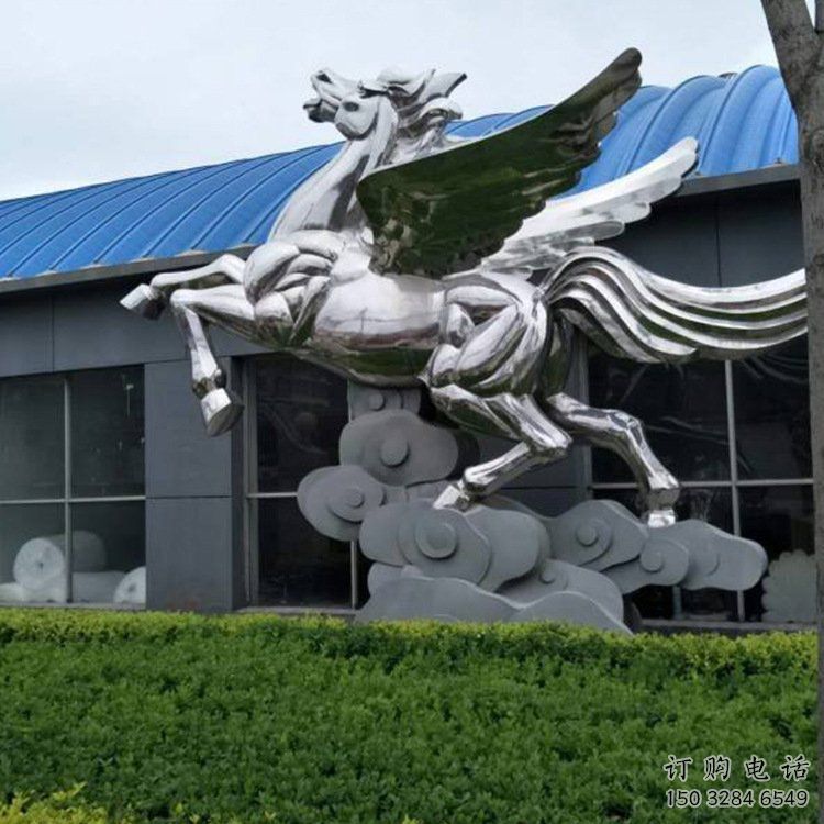 風(fēng)景區(qū)飛馬雕塑廠家 中式室內(nèi)擺件 歐式鏡面飛馬雕塑