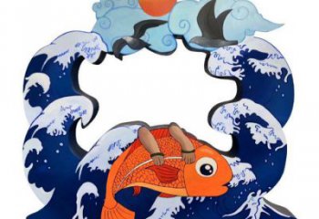 仿真鯉魚跳龍門雕塑廠家 大型廣場(chǎng)公園擺件 