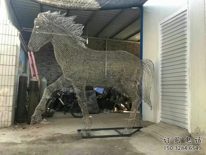 商業(yè)街花片馬雕塑廠家 大型戶外擺件 步行街異形花片馬雕塑