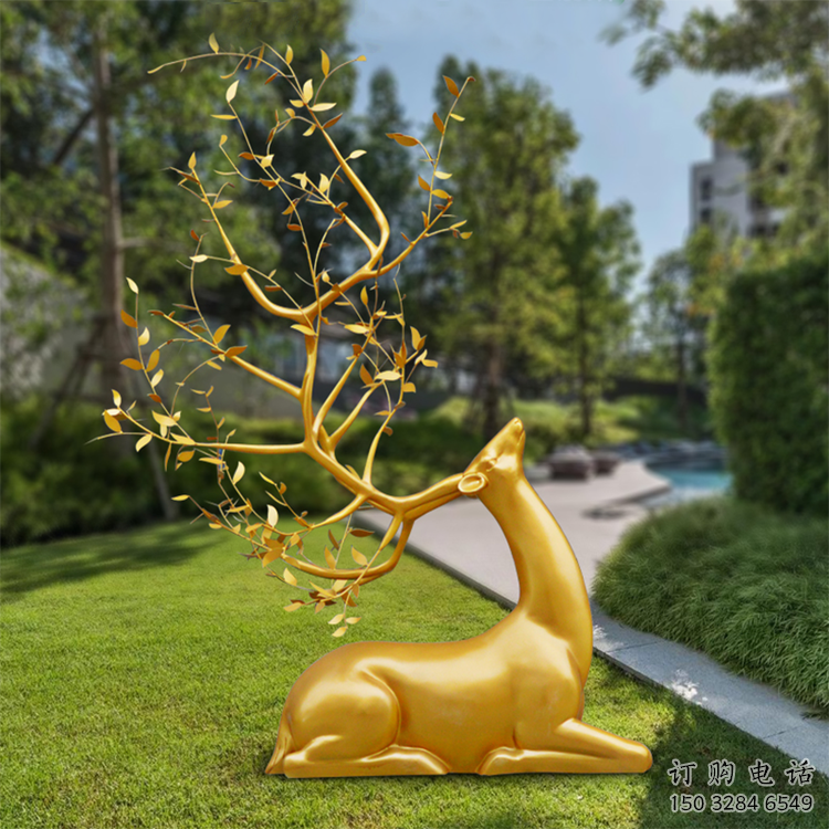 噴漆小鹿雕塑廠家 卡通廣場(chǎng)小品 草地幾何小鹿雕塑 噴漆小鹿雕塑廠家 卡通廣場(chǎng)小品 草地幾何小鹿雕塑