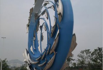 風(fēng)景區(qū)魚(yú)群雕塑廠(chǎng)家 中式抽象擺件 現(xiàn)代創(chuàng)意魚(yú)群雕塑