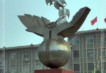 大型商場(chǎng)地球雕塑廠家 廣場(chǎng)抽象擺件 鏡面不銹鋼地球雕塑