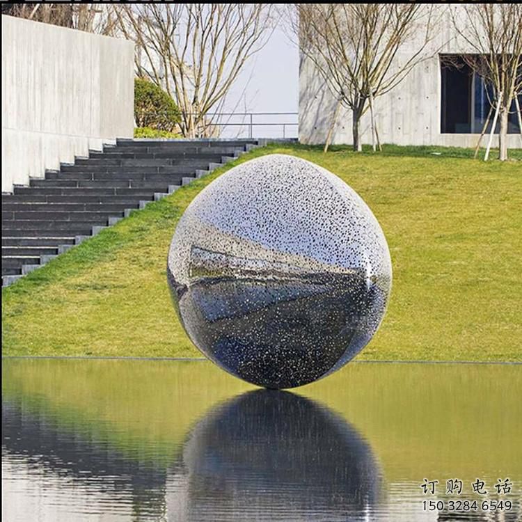 幾何球狀雕塑廠家 抽象公園小品 大門口不銹鋼球狀雕塑