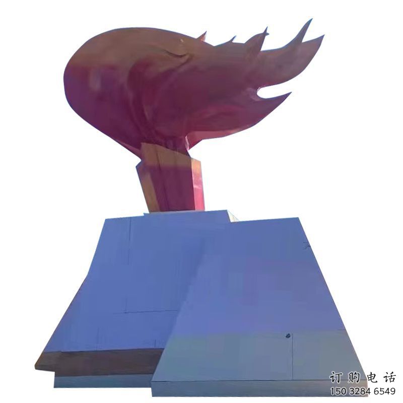 廣場火炬雕塑廠家 黨建烤漆小品  大型不銹鋼火炬雕塑