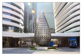 別墅區(qū)水珠雕塑廠家 大型廣場擺件 現代不銹鋼水珠雕塑