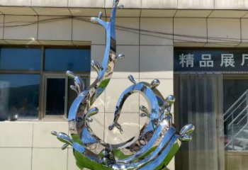 中式波浪雕塑廠(chǎng)家 現(xiàn)代公園小品 游樂(lè)場(chǎng)不銹鋼波浪雕塑生產(chǎn)