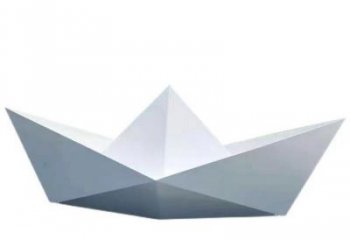 游樂(lè)場(chǎng)船型雕塑廠家 現(xiàn)代擺件  幾何不銹鋼船型雕塑