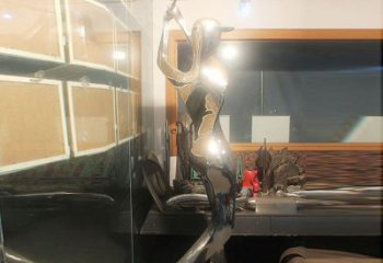 抽象一帆風(fēng)順雕塑廠家 鏡面不銹鋼創(chuàng)意小品 