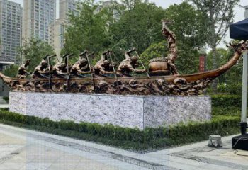 體育場(chǎng)劃船雕塑廠家 運(yùn)動(dòng)小品 戶(hù)外不銹鋼劃船雕塑廠家