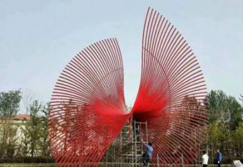 彩繪鳳尾雕塑廠家 公園廣場擺件 街頭不銹鋼鳳尾雕塑生產(chǎn)