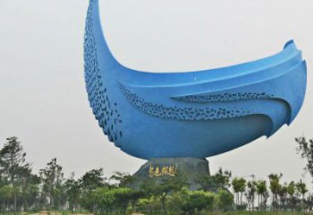 異形路標(biāo)雕塑廠家 現(xiàn)代廣場(chǎng)小品 大型不銹鋼路標(biāo)雕塑