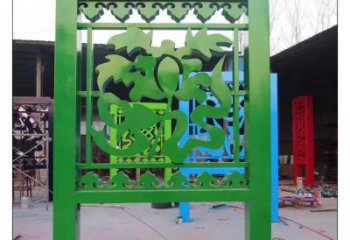 鏤空屏風(fēng)雕塑廠家 現(xiàn)代戶外小品 住宅小區(qū)不銹鋼屏風(fēng)雕塑