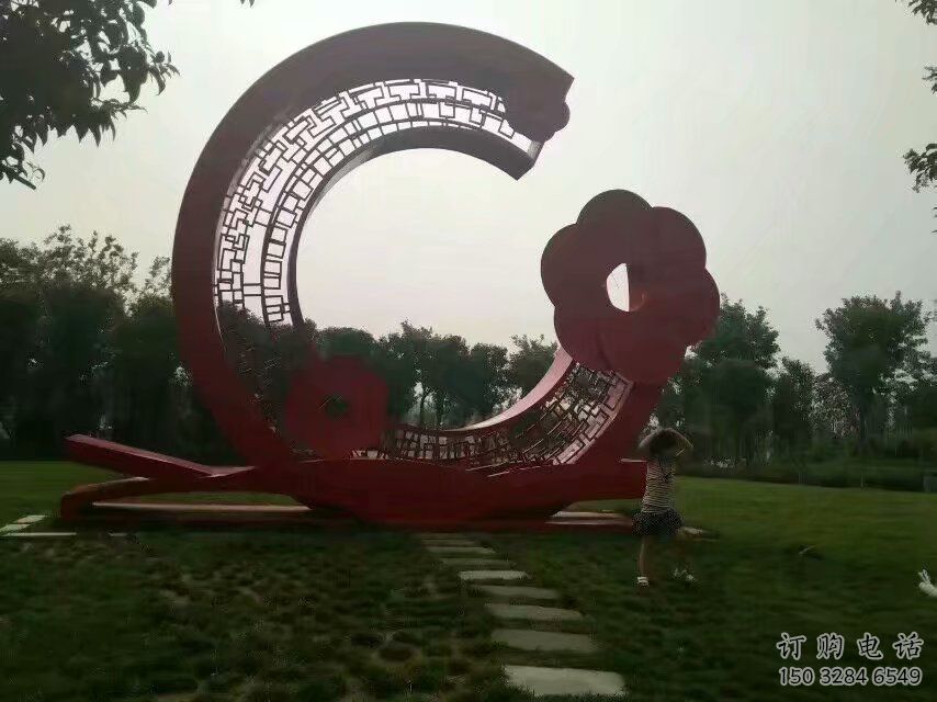 街頭環(huán)形雕塑廠家 大型別墅區(qū)擺件 戶外不銹鋼環(huán)形雕塑生產(chǎn)