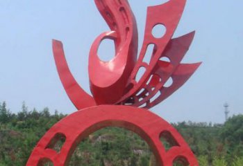 廣場(chǎng)拱門雕塑廠家 烤漆小品 大型不銹鋼拱門雕塑生產(chǎn)