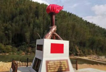 噴漆火把雕塑廠(chǎng)家 中式村口小品 不銹鋼火把雕塑價(jià)格