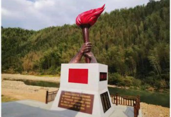 彩繪火把雕塑廠(chǎng)家 現(xiàn)代擺件 街頭不銹鋼火把雕塑工藝