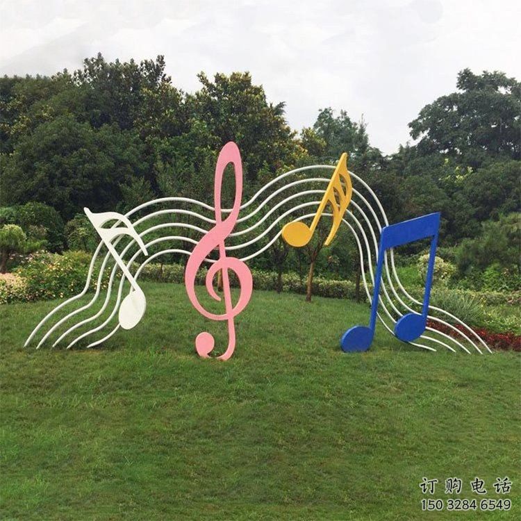 歐式樂(lè)譜雕塑廠(chǎng)家 抽象擺件 音樂(lè)不銹鋼樂(lè)譜雕塑生產(chǎn)