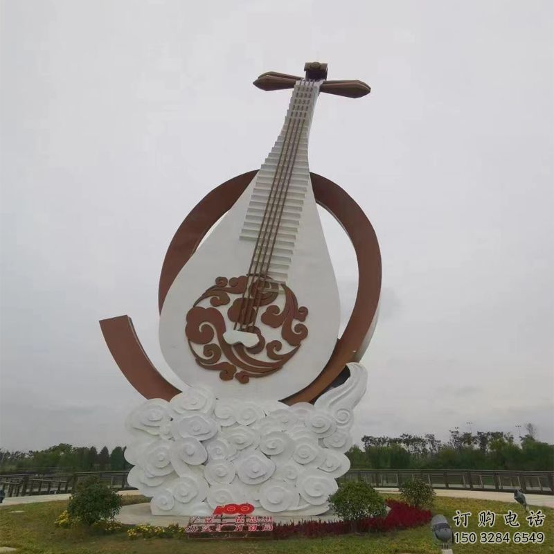 異形大提琴雕塑廠家 現(xiàn)代小品 創(chuàng)意不銹鋼大提琴雕塑
