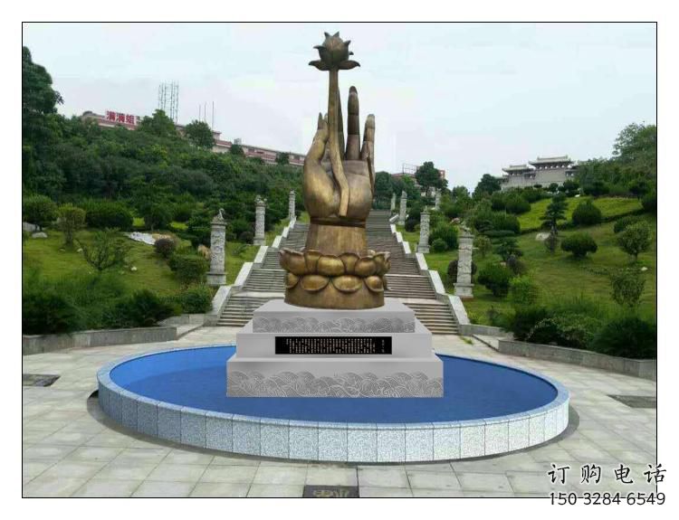 公園拈花指雕塑廠家 戶外擺件 創(chuàng)意不銹鋼拈花指雕塑廠