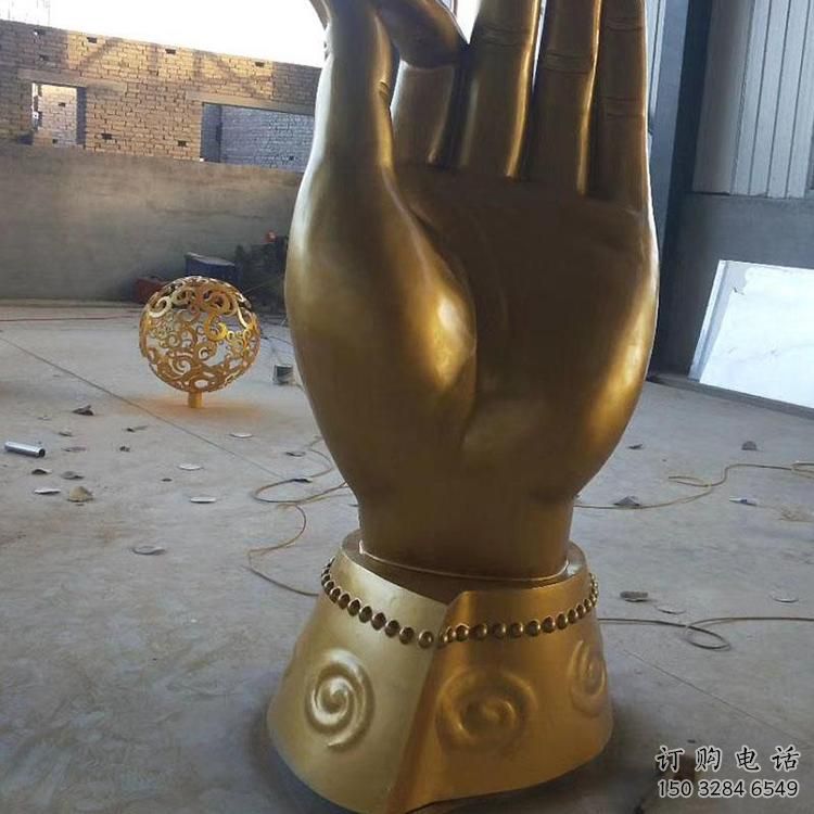 廣場佛手雕塑廠家 現(xiàn)代小品 大型不銹鋼佛手雕塑廠