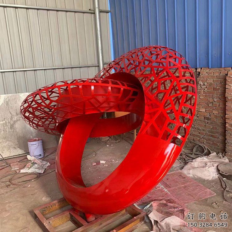 廣場圓盤雕塑廠家 烤漆小品 現(xiàn)代不銹鋼圓盤雕塑制作