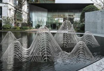 中式群山雕塑廠家 公園小品 游樂場(chǎng)不銹鋼群山雕塑廠