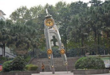 廣場(chǎng)圓規(guī)雕塑廠家 創(chuàng)意小品 現(xiàn)代不銹鋼圓規(guī)雕塑廠