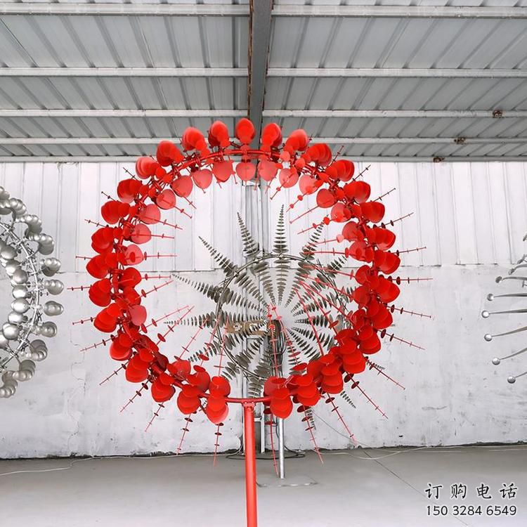 商業(yè)街風(fēng)動(dòng)雕塑廠家 戶外擺件 大型不銹鋼風(fēng)動(dòng)雕塑廠