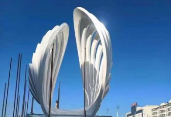 幾何貝殼雕塑廠(chǎng)家 抽象小品 現(xiàn)代不銹鋼貝殼雕塑廠(chǎng)