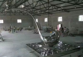 現代湯匙雕塑廠家 大型別墅區(qū)擺件 不銹鋼戶外湯匙雕塑廠