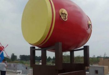 仿古鑼鼓雕塑廠家 公園廣場(chǎng)小品 房地產(chǎn)不銹鋼鑼鼓雕塑廠