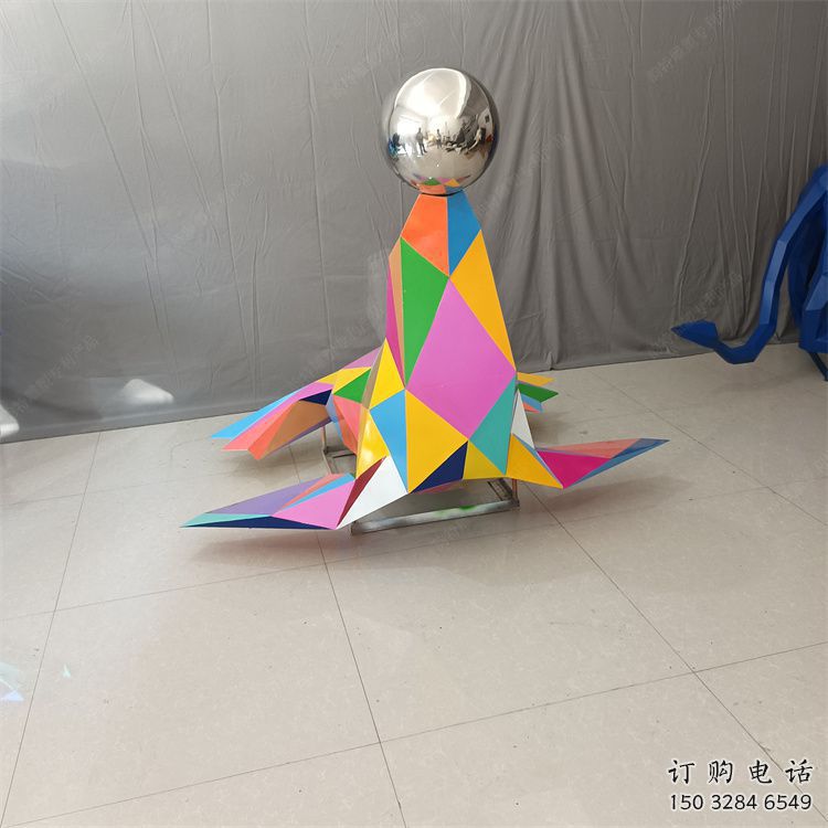 大型頂球雕塑廠(chǎng)家 切面小品 幾何不銹鋼頂球雕塑廠(chǎng)