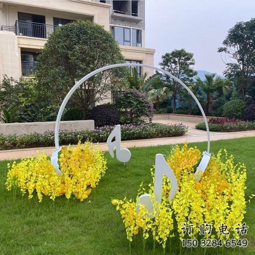 廣場耳機雕塑廠家 現(xiàn)代公園小品 戶外不銹鋼耳機雕塑廠